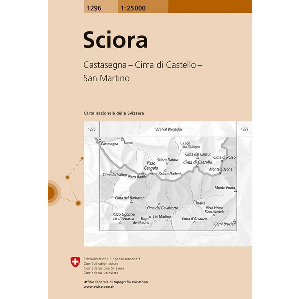 Swisstopo 1 : 25 000 Sciora - Wanderkarte