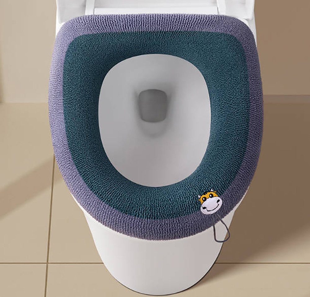 WC-Deckelbezug Heber für weichen Toilettendeckel, Toilettendeckel-Heizung Deliana.home, Höhe 20 mm, Wärmendes Material, Weich und flexibel, Abwaschbar, Polyester-Faser, 1, Weich, waschbar und einfach zu installieren