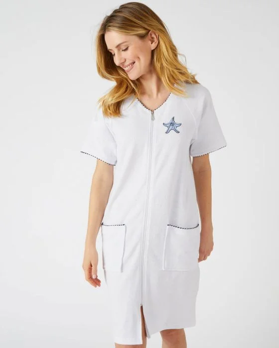 Robe de détente zippée