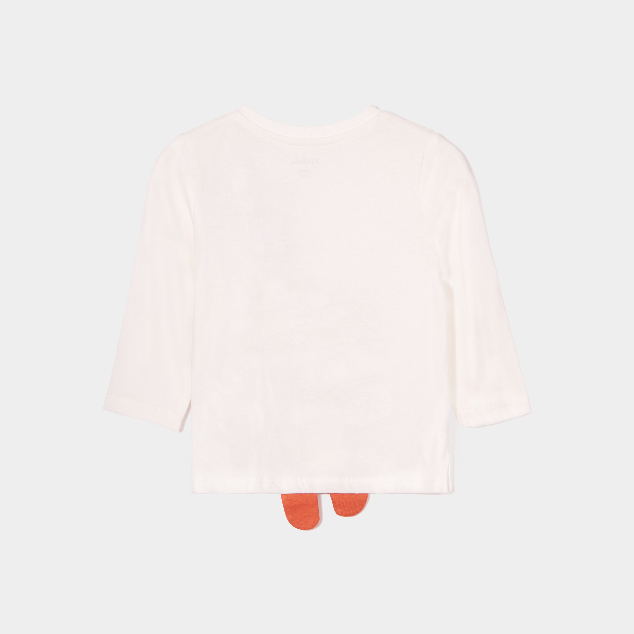 T-shirt boutonné manches longues coton blanc bébé garçon | La Halle