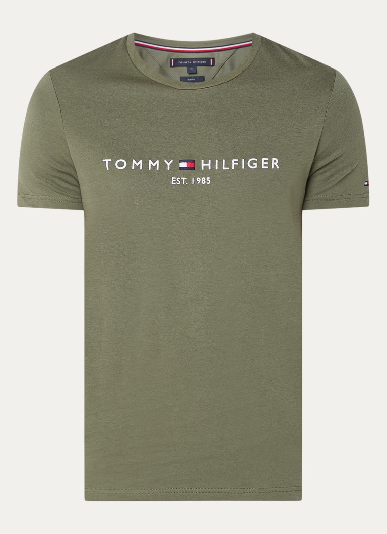 Tricou Tommy Hilfiger cu logo brodat