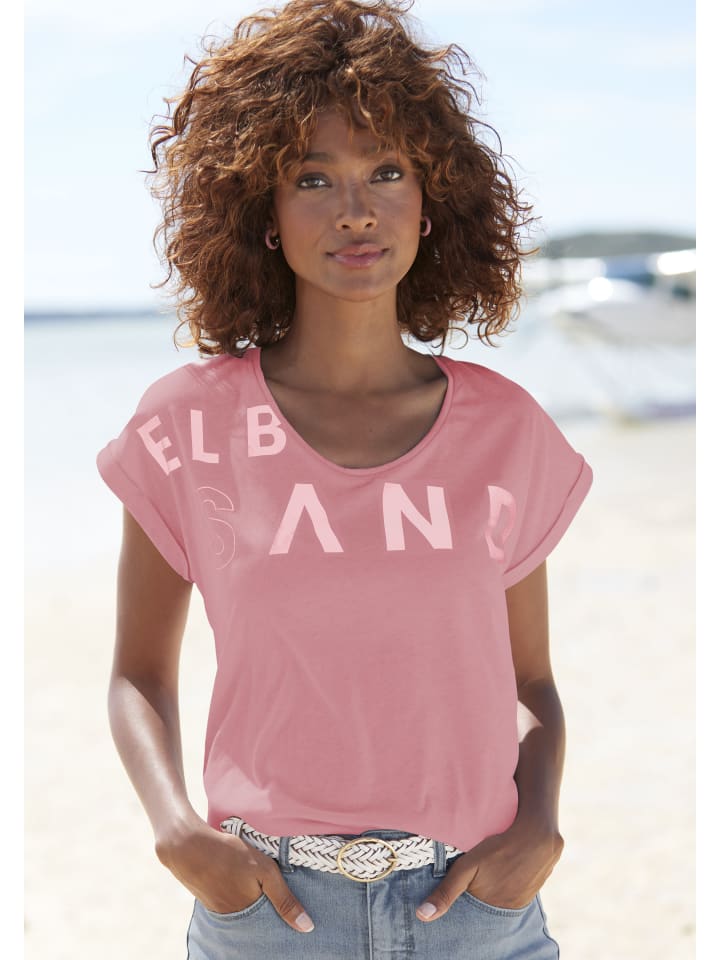 ELBSAND T-Shirt in pink günstig kaufen