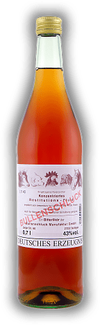 Bullenschluck Bitterlikör aus Sulingen Bullenschluck Bitterlikör aus Sulingen Eine Spezialität aus Niedersachsen, ein Halbbitter mit einem Auszug aus Kräutern. 0,7	 Liter - Vol 43%