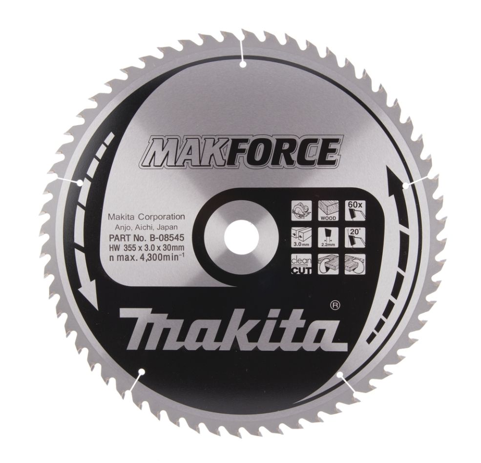 Makita B-08545 HM fűrészlap fához, 355 x 30 x 60T tartozékok