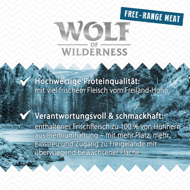 Sparpaket Wolf of Wilderness Freiland-Fleisch Junior 12 x 400 g