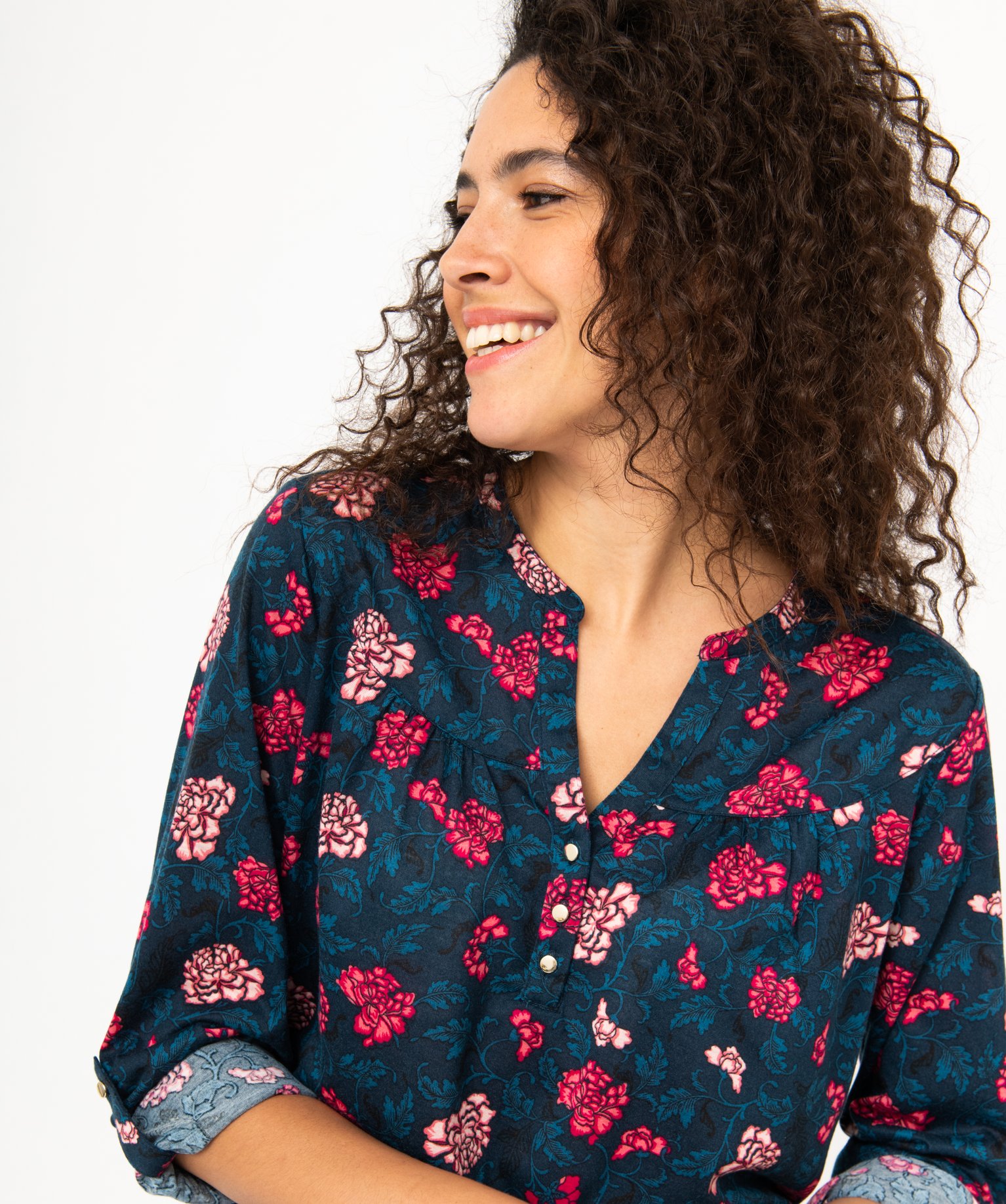 Tee-shirt à manches longues imprimé en polyester recyclé ... imprime | GEMO