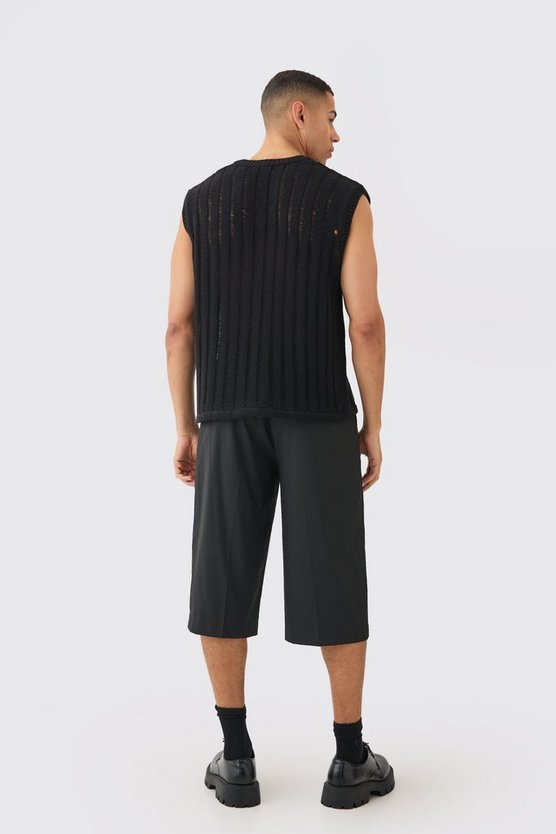 Oversize Tanktop in Schwarz