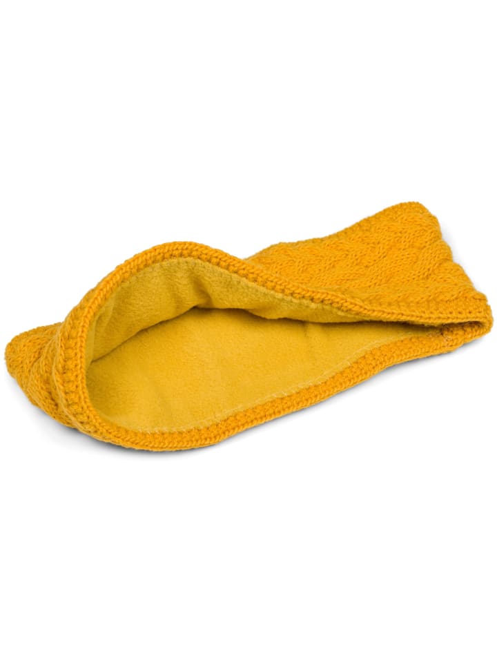 styleBREAKER Strick Stirnband in Curry günstig kaufen onesize