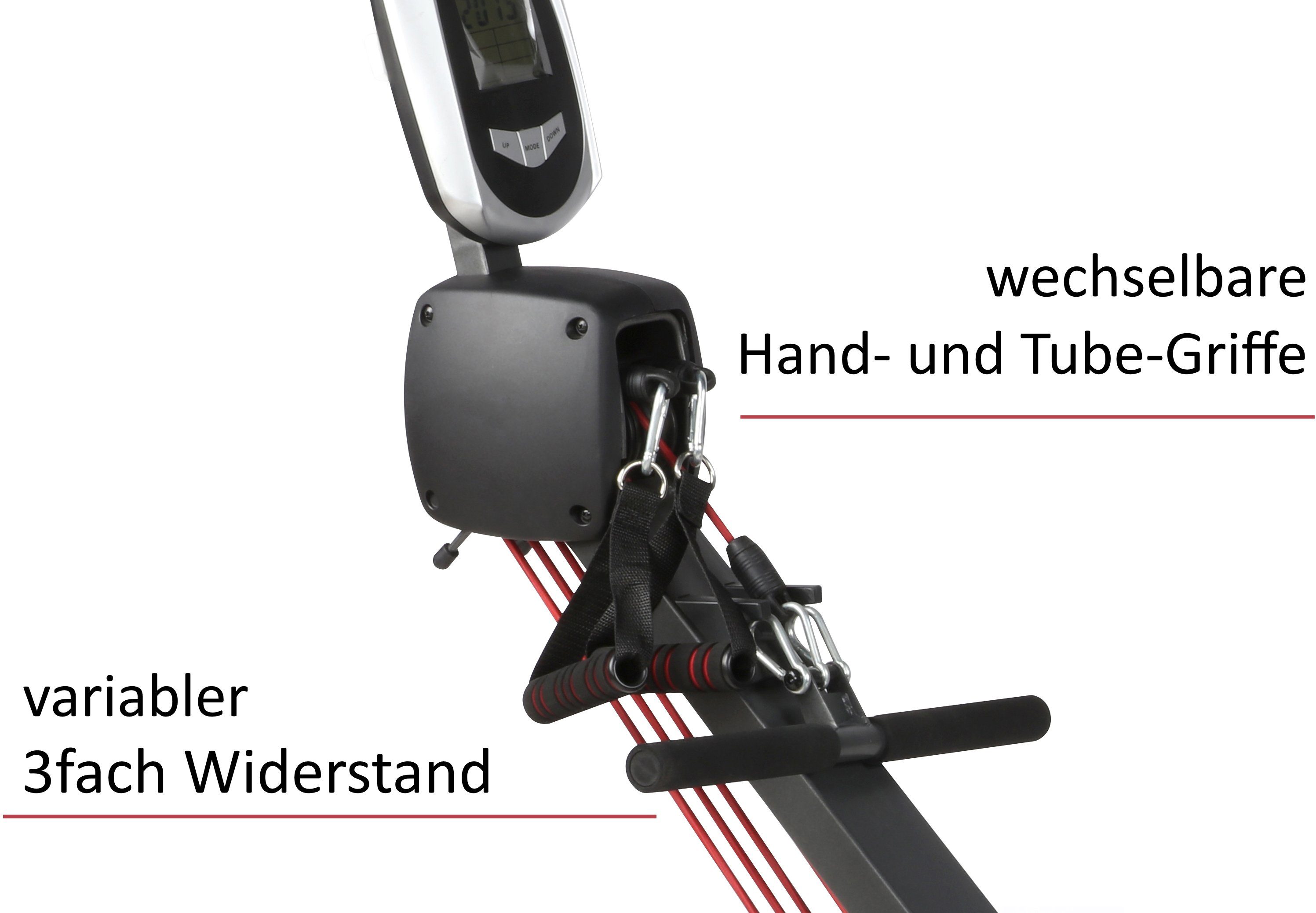 body coach Ruderzugmaschine Tube Allround-Fitnessgerät 3fach Band-Zugsystem klappbar