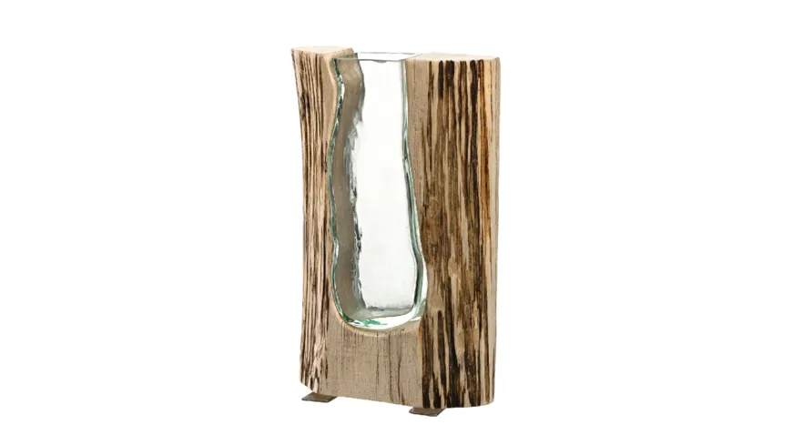 LEONARDO Holzvase CASOLARE 26 cm Braun