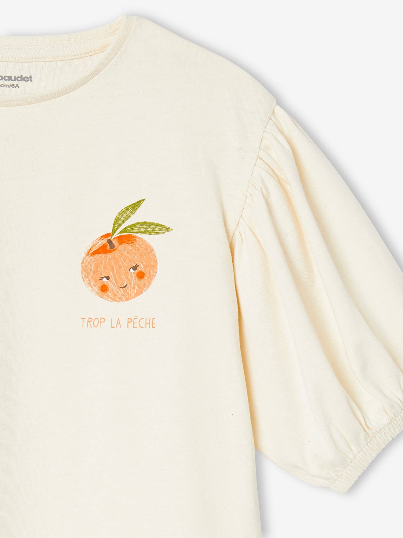 Vertbaudet Mädchen T-Shirt mit kurzen Ballonärmeln - zartrosa