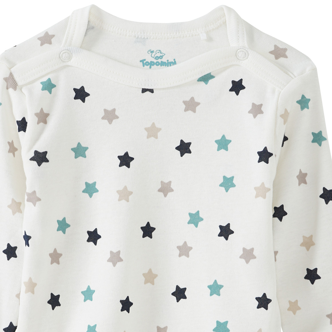Baby Langarmbody mit Stern-Allover