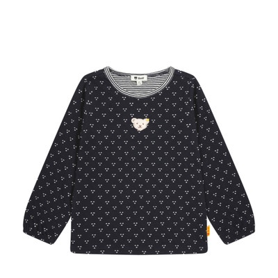 T-Shirt langarm, dunkelblau für Mädchen