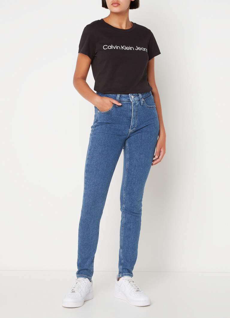 Jeans skinny a vita alta Calvin Klein, lavaggio medio