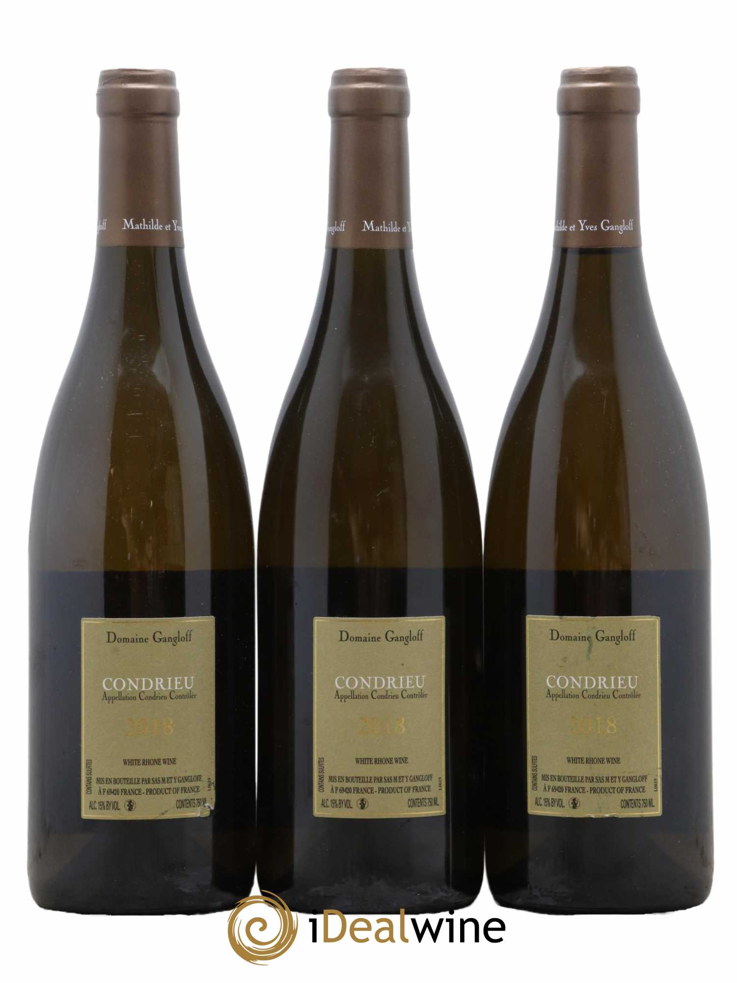 Condrieu Domaine Gangloff (Domaine)  2018 - Lot de 3 Bouteilles