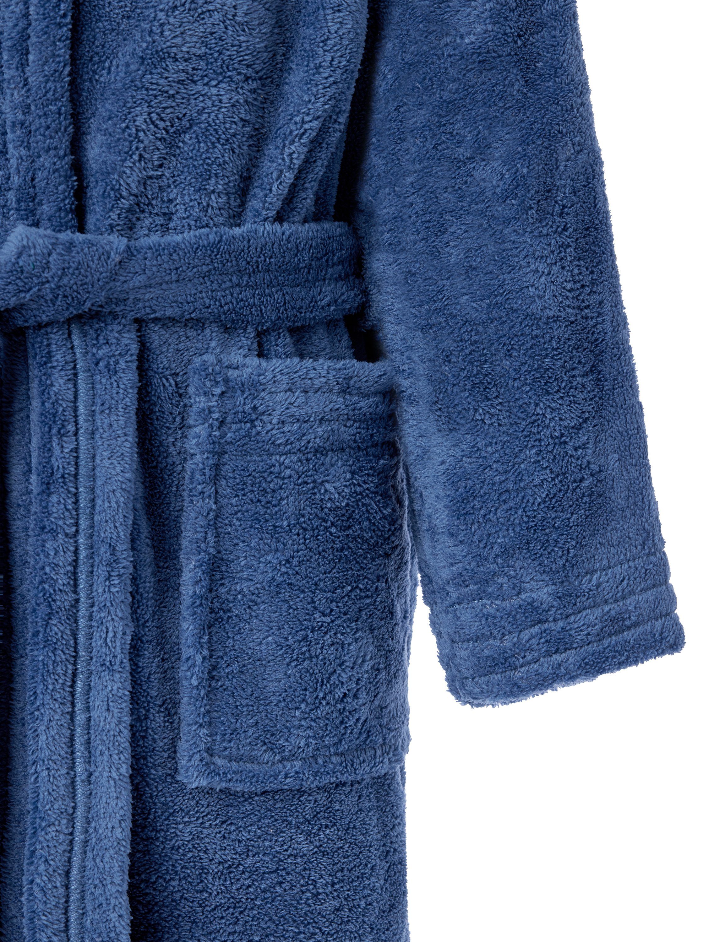 L&L Bademantel Jungen & Jugend Bademantel mit Kapuze LL0031, 3/4, Polyester, Kapuze
