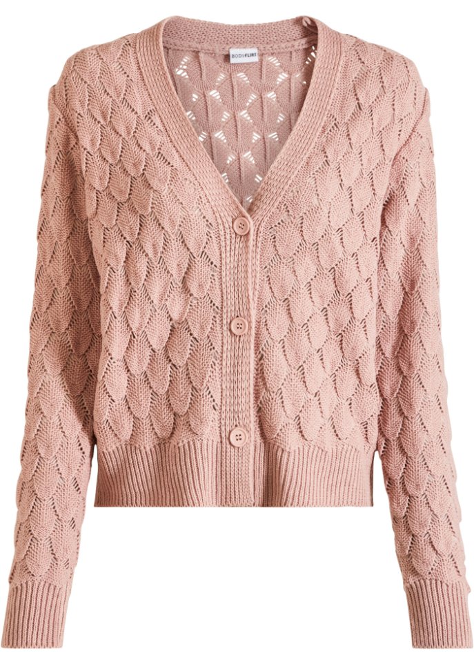 Ajour-Strickjacke