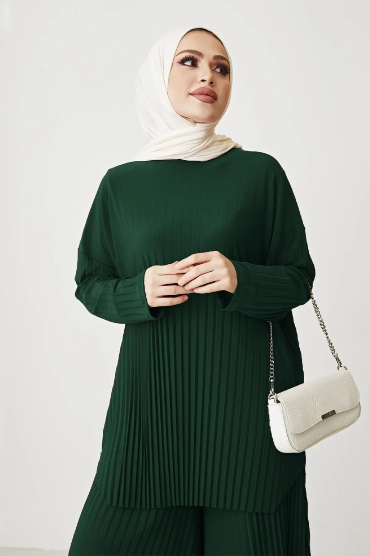 InStyle  Mila Faltenhosen-Tunika-Doppelset - Smaragd
