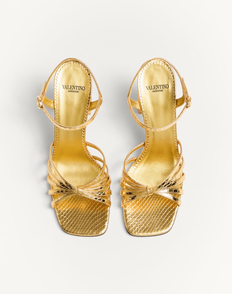 Sandália Preshoes Ayers laminada de 90 mm com cristais