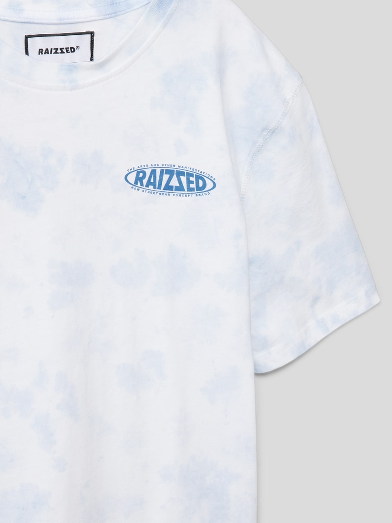 T-Shirt im Batik-Look Modell 'NELSON' in hellblau