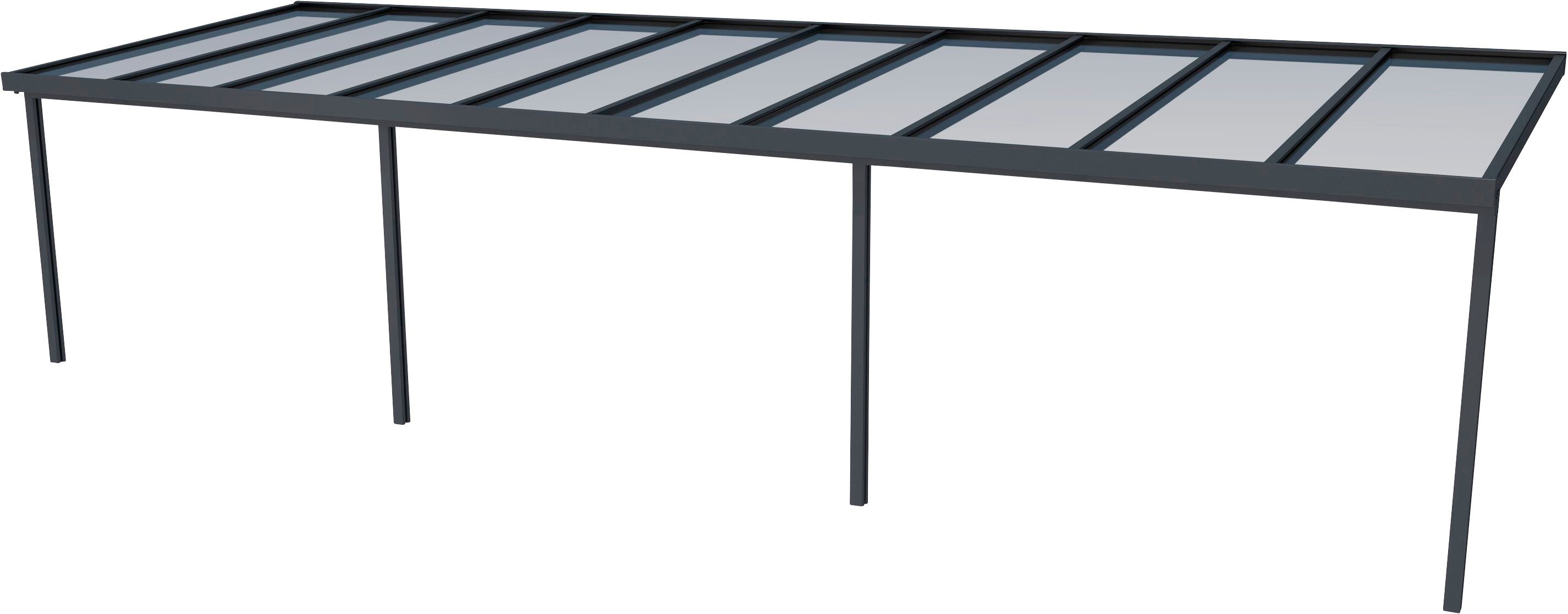 GUTTA Terrassendach Premium, BxT: 1014x306 cm, Bedachung Doppelstegplatten, BxT: 1014x306 cm, Dach Polycarbonat klar