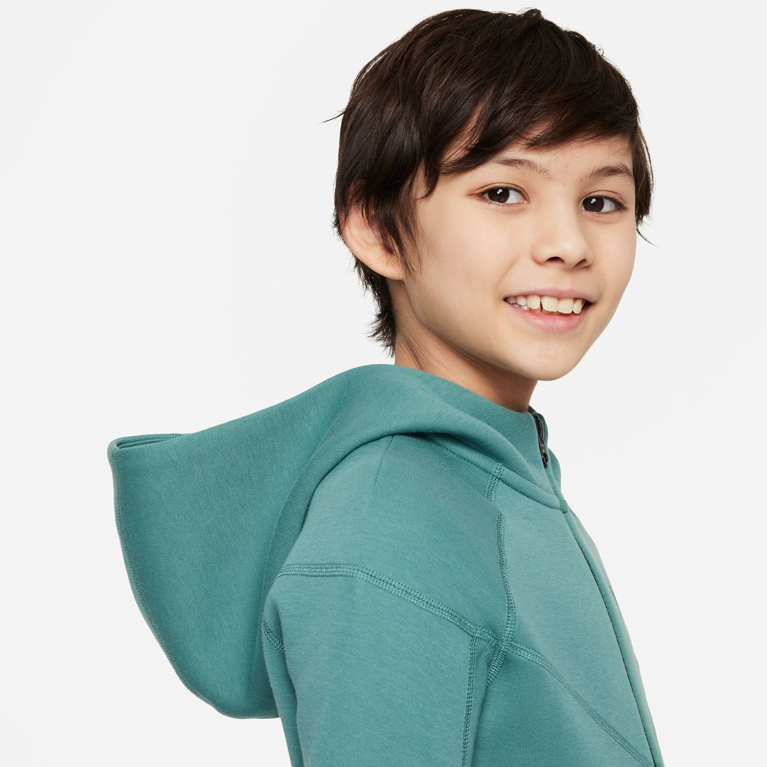 Tech Fleece Full-Zip Hoody Jungen - Dunkelgrün