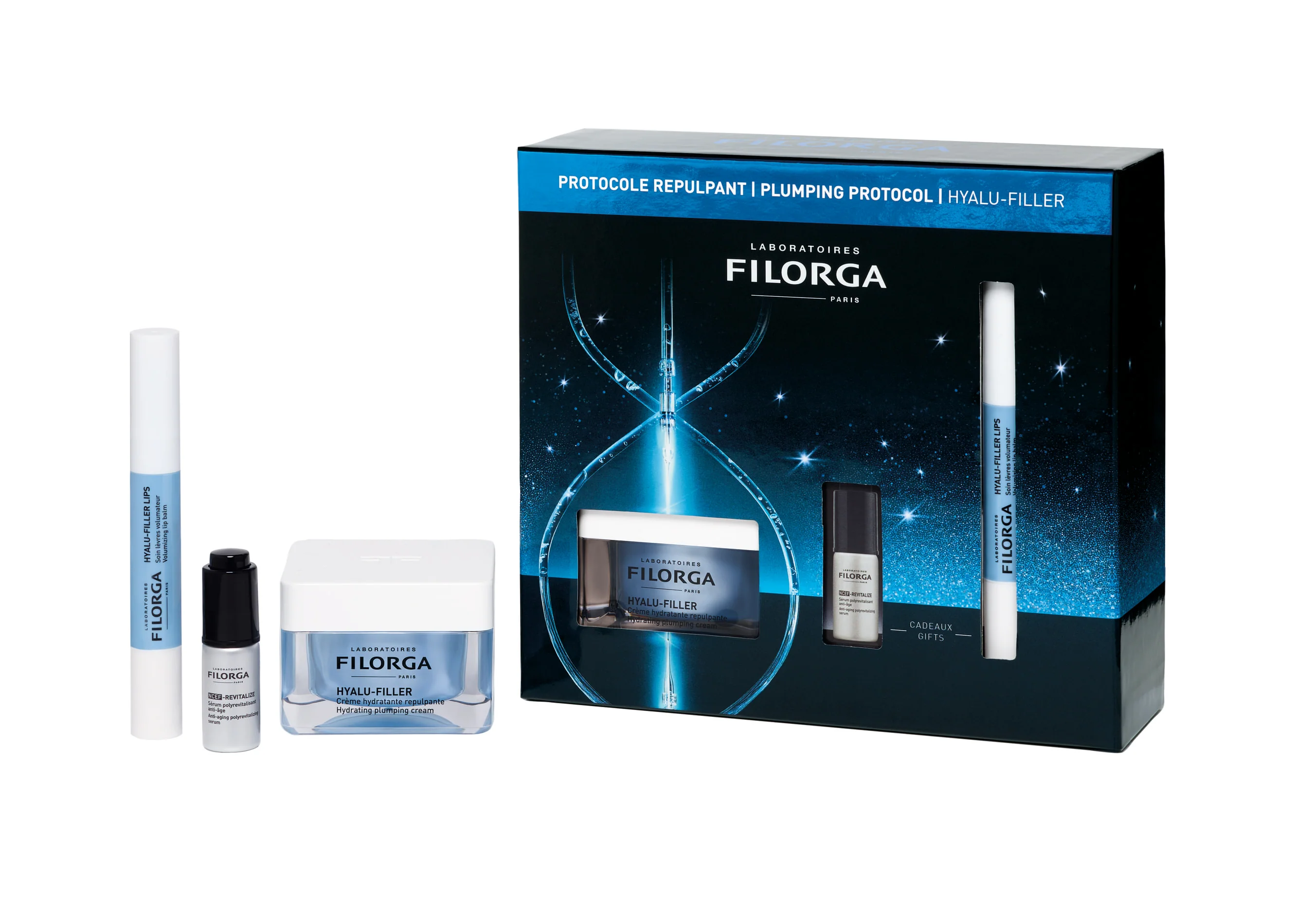 Kit de Natal Hyalu-Filler 2025 - Conjunto de Presente Hidratante, Creme Hidratante Diurno