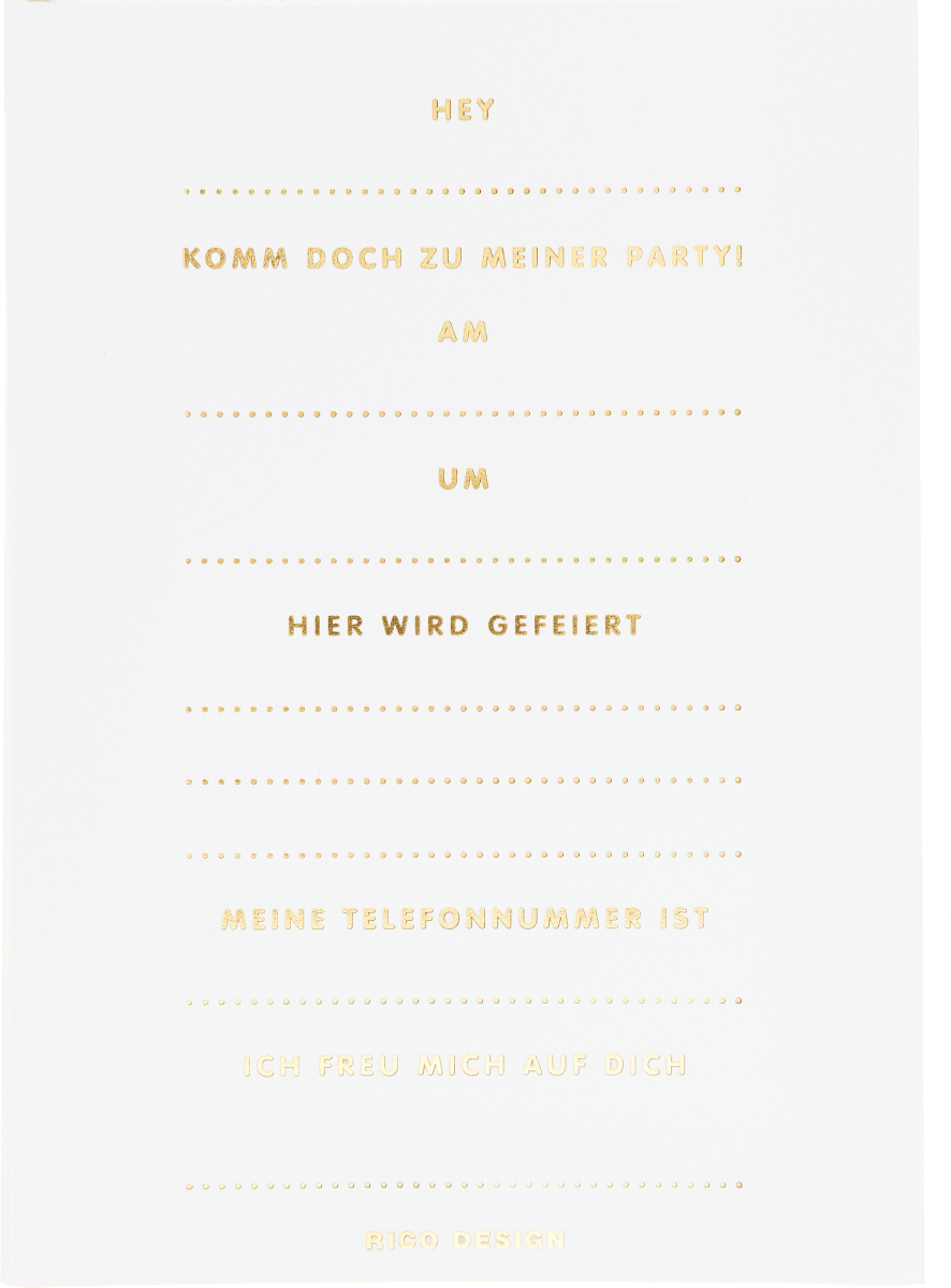 Papierblock mit Einladungskarten (5 Designs), 10 St