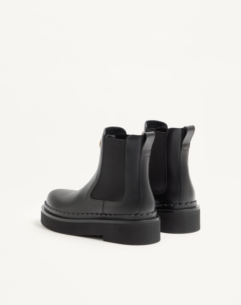 Bota Chelsea de couro de bezerro com assinatura VLogo 45 mm