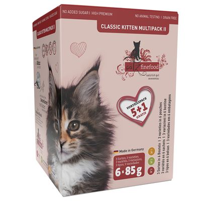catz finefood Kitten 6 x 85 - 5 + 1 gratis!