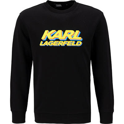 KARL LAGERFELD, Sweatshirt, Baumwolle, schwarz