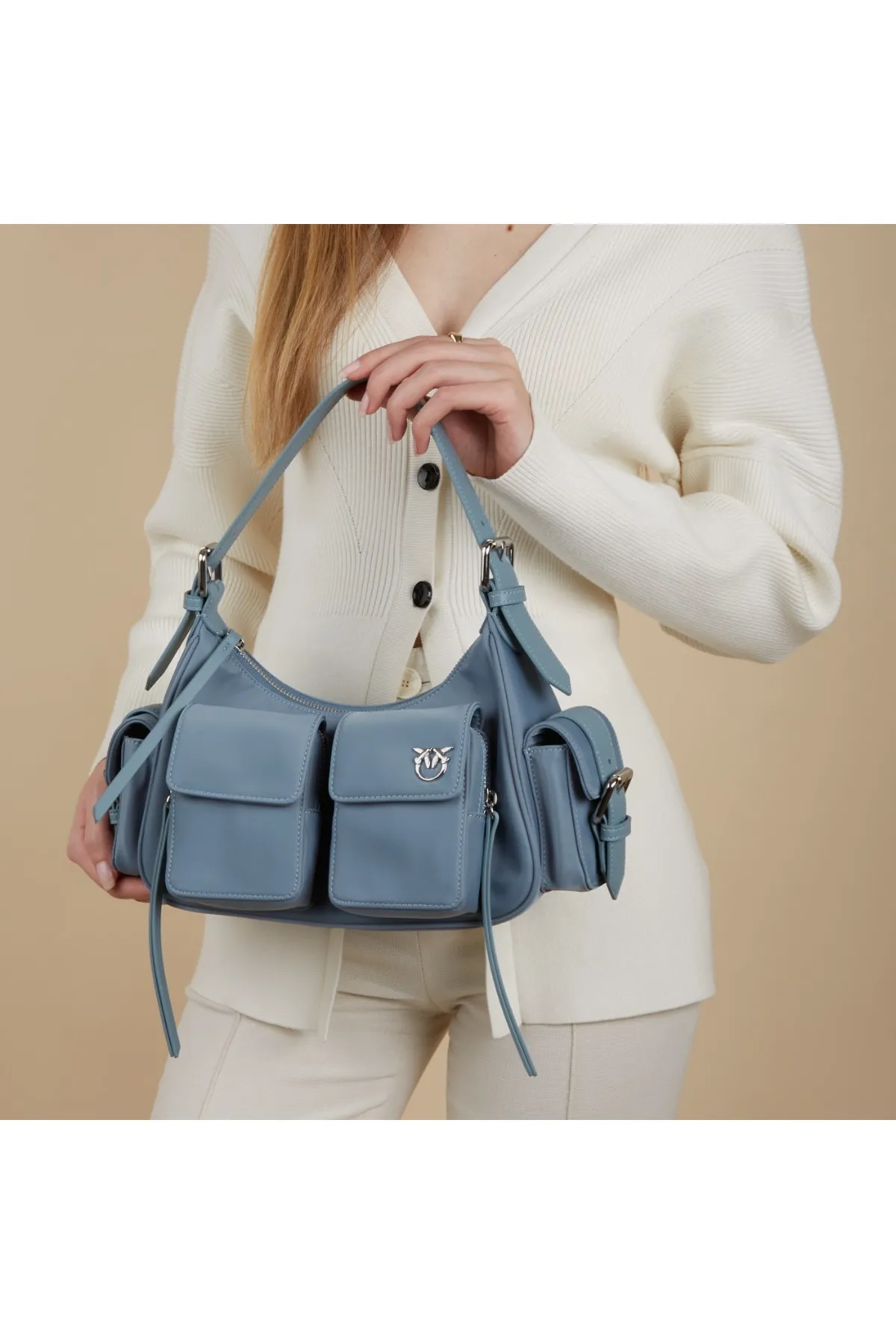 1'ASLAN  Pinko Damen Schultertasche Blau 102794-a1j4-f1nn