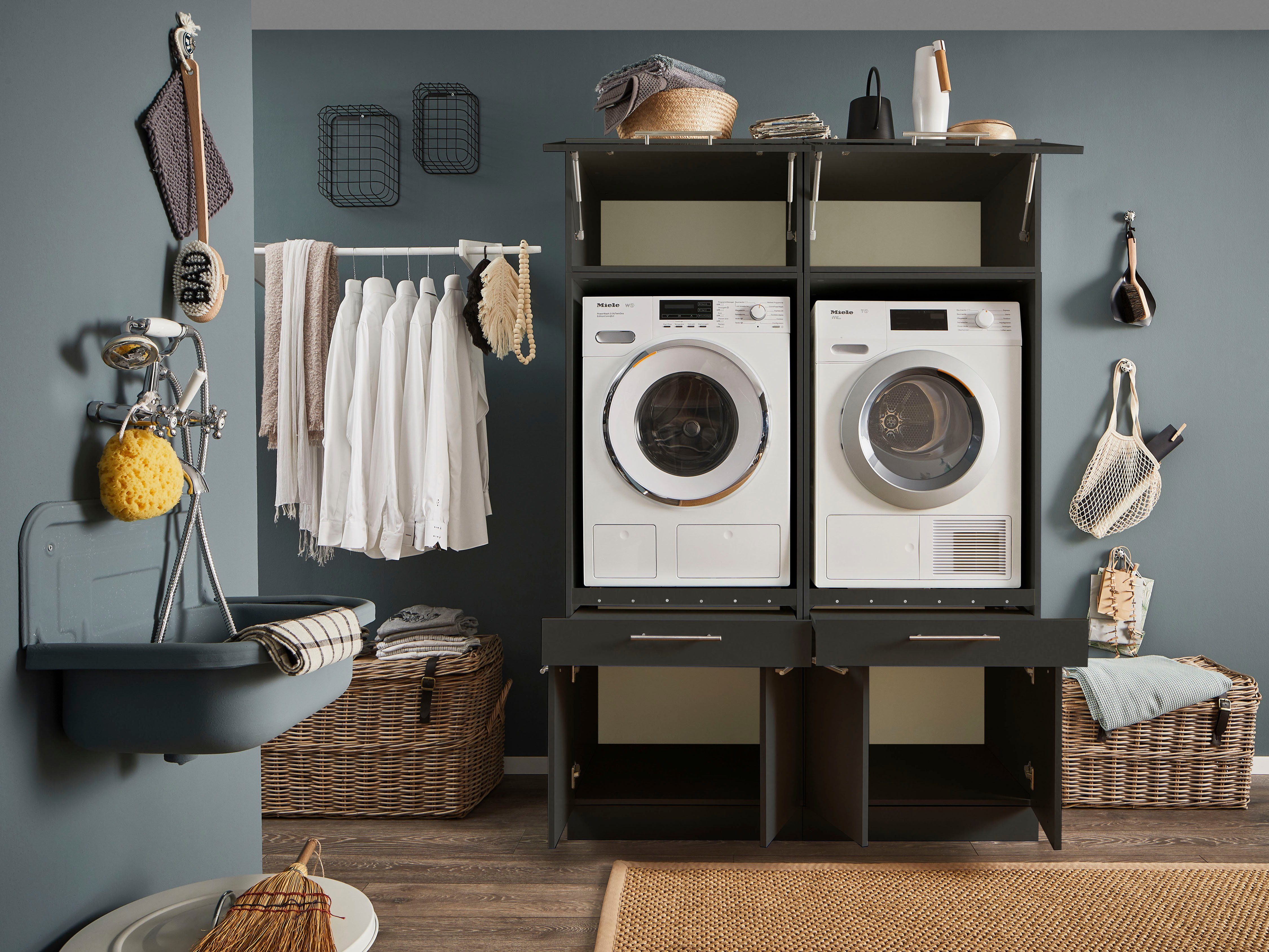 Laundreezy Mehrzweckschrank-Set LAUNDREEZY LDSK3, Breite 135 cm