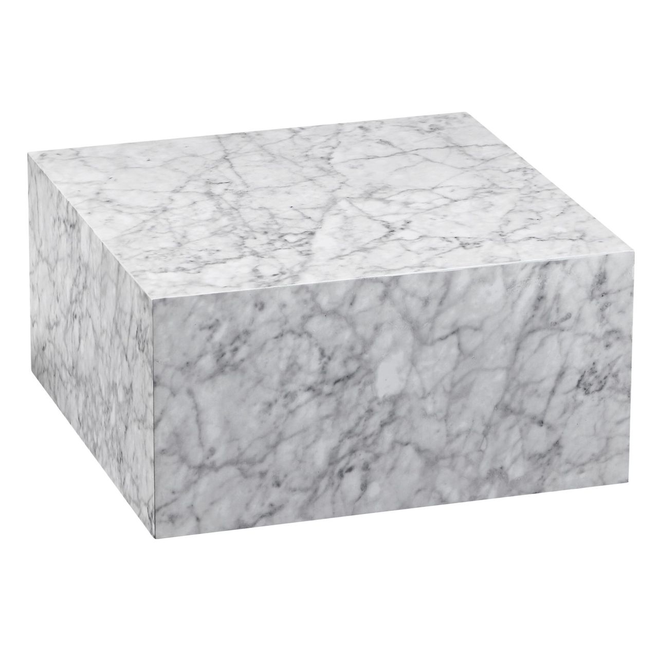 Wohnling Couchtisch 60x30x60 cm Marmor Optik Weiß
