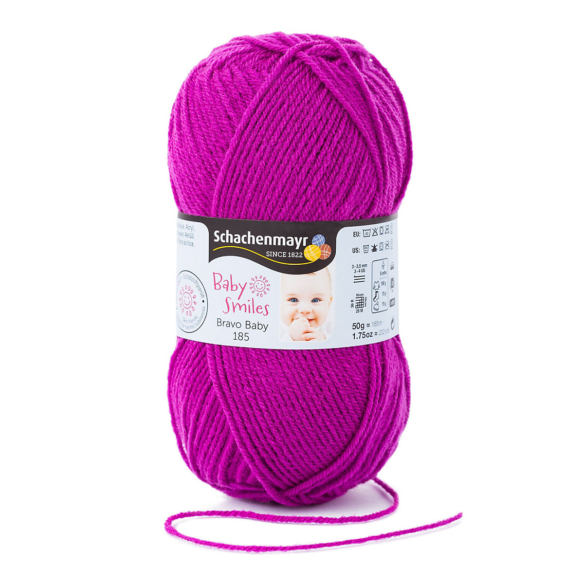 Handstrickgarne Bravo Baby 185, 50g Fuchsia