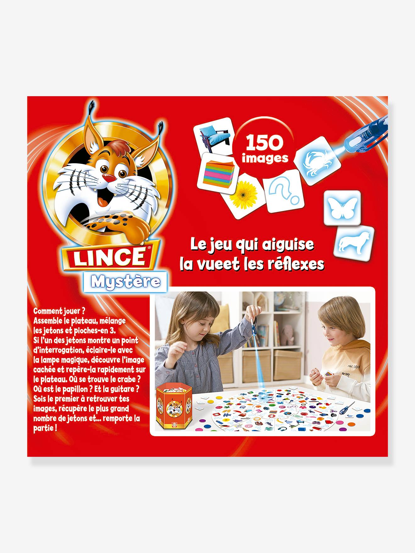 Educa Kinder Suchspiel LYNX Mystère mit 150 Bildern EDUCA - rot