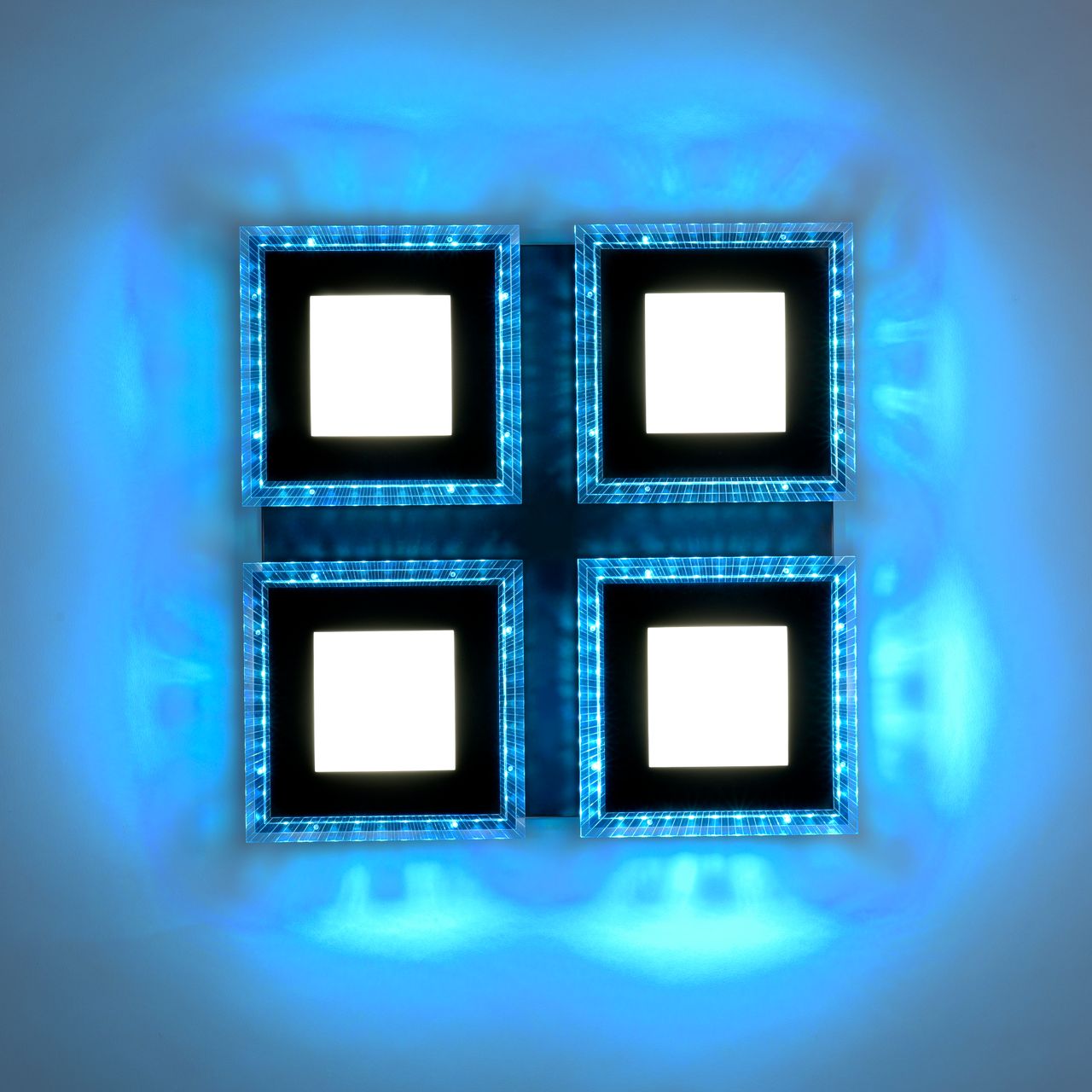 JUST LIGHT LED-Deckenleuchte ACRI, mit RGB Farbmodus, CCT, dimmbar, schwarz