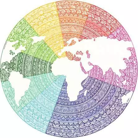 Puzzle 500 Teile - Circle of Colors - Mandala
