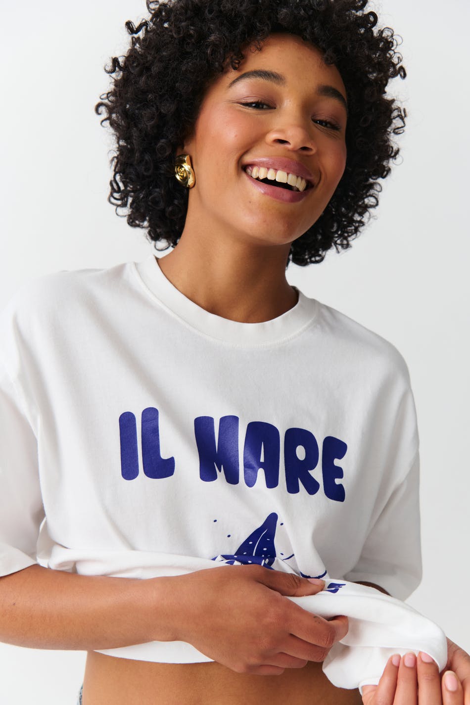 Oversized print tee