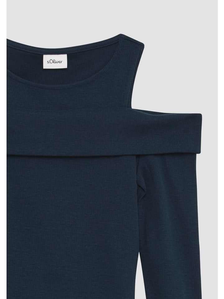 s.Oliver T-Shirt langarm in Blau günstig kaufen