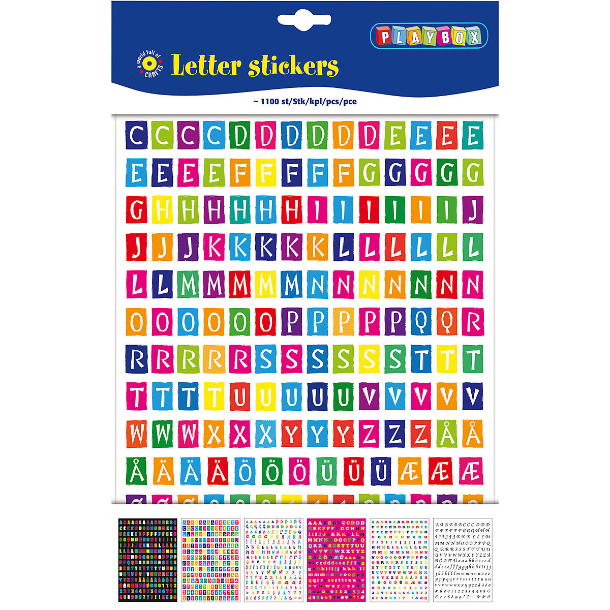 Sticker Buchstaben, 1.100 Stück