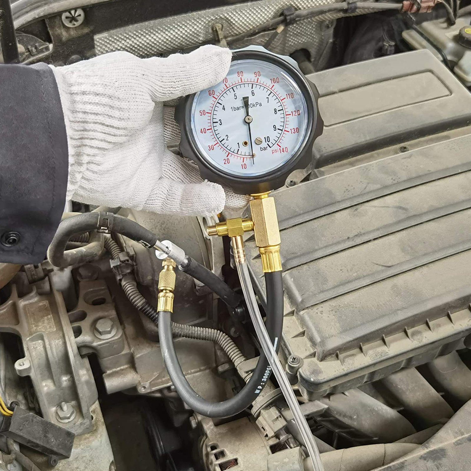 BlingBin Kfz-Diagnosegerät Benzin Drucktester Öldruckmesser Druckprüfer Messgerät, 1-tlg., Benzindruckprüfer,Kraftstoffdruckanzeige
