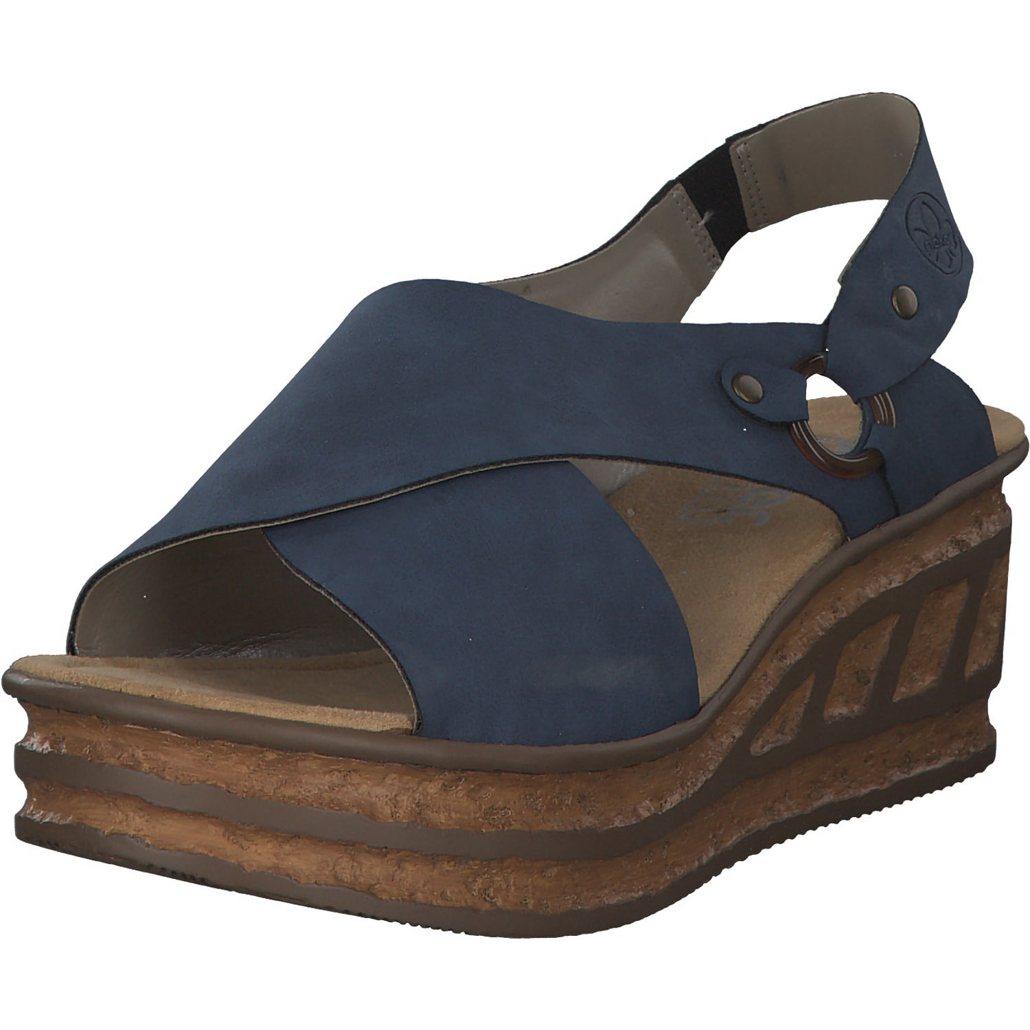 Rieker 68184, Keilsandaletten, Damen, Blau