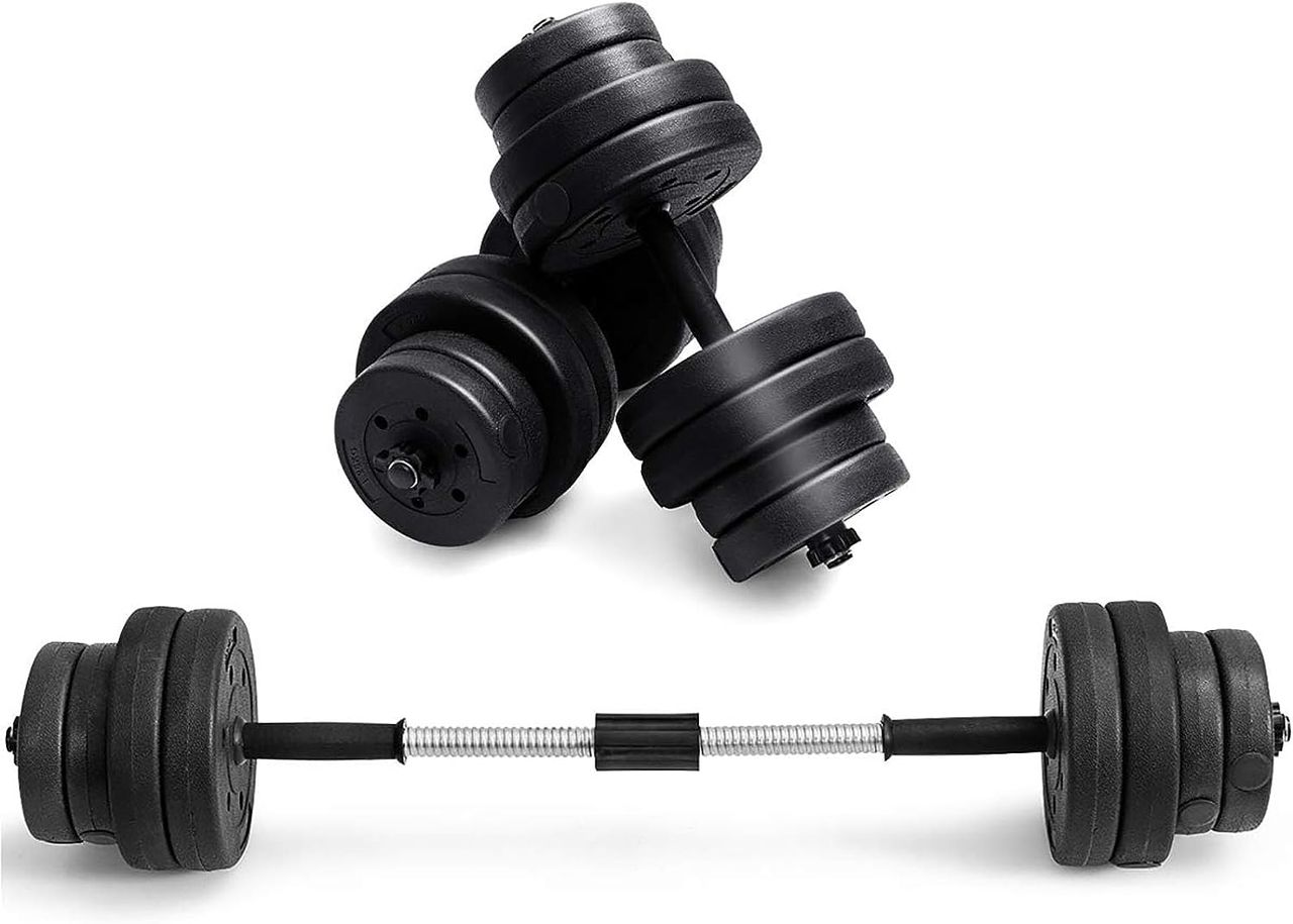 Costway 2in1 Kurzhantel & Langhantel Set 30kg