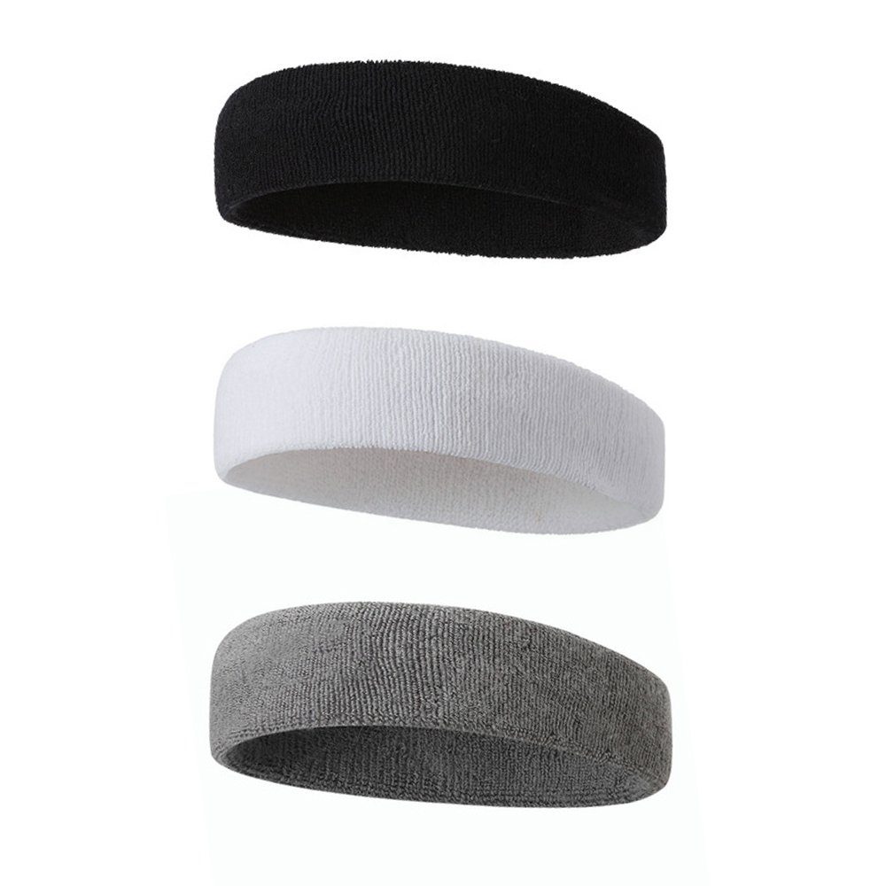 Opspring Schweißband 3 Pcs Sport Stirnbänder Feuchtigkeitstransport Athletisch Schweißband