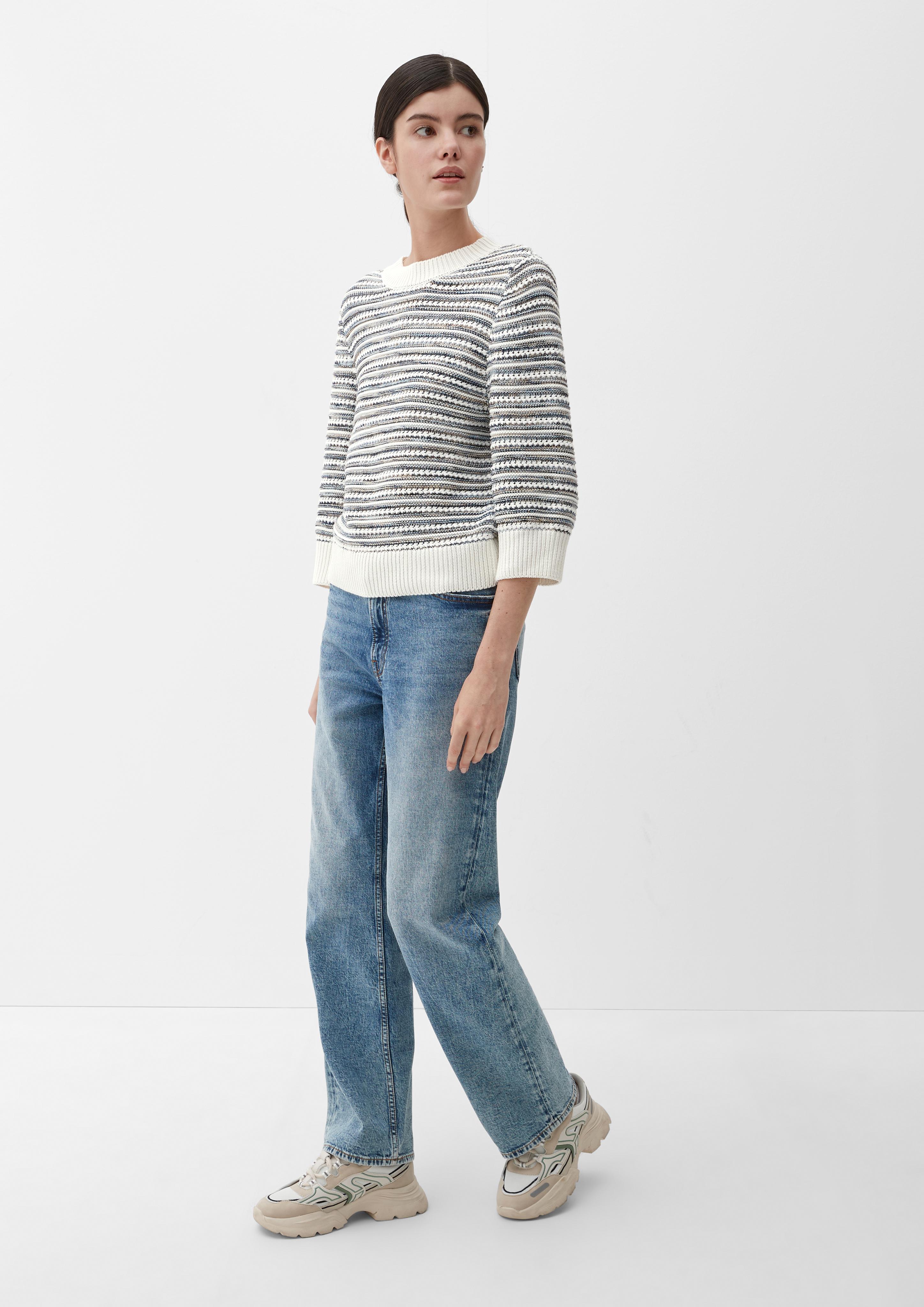Strickpullover mit Streifen  2126971-02X4