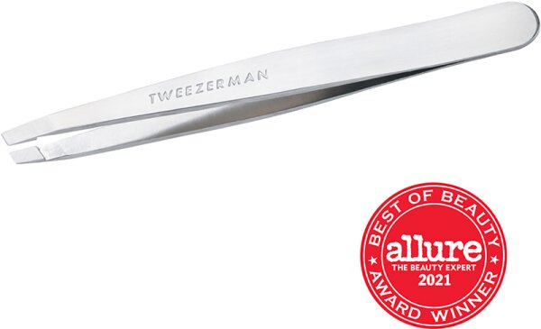 Tweezerman Slant Tweezer - Schräge Pinzette, Platinum Silver Pinzette