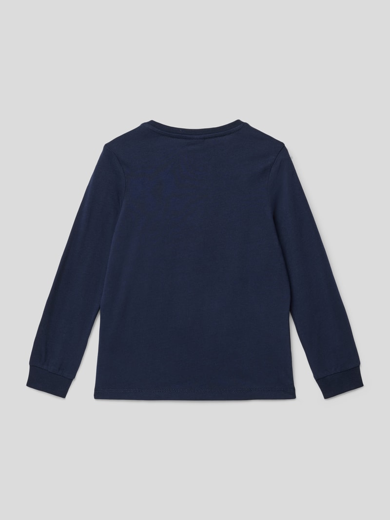Longsleeve mit Motiv-Print in marineblau
