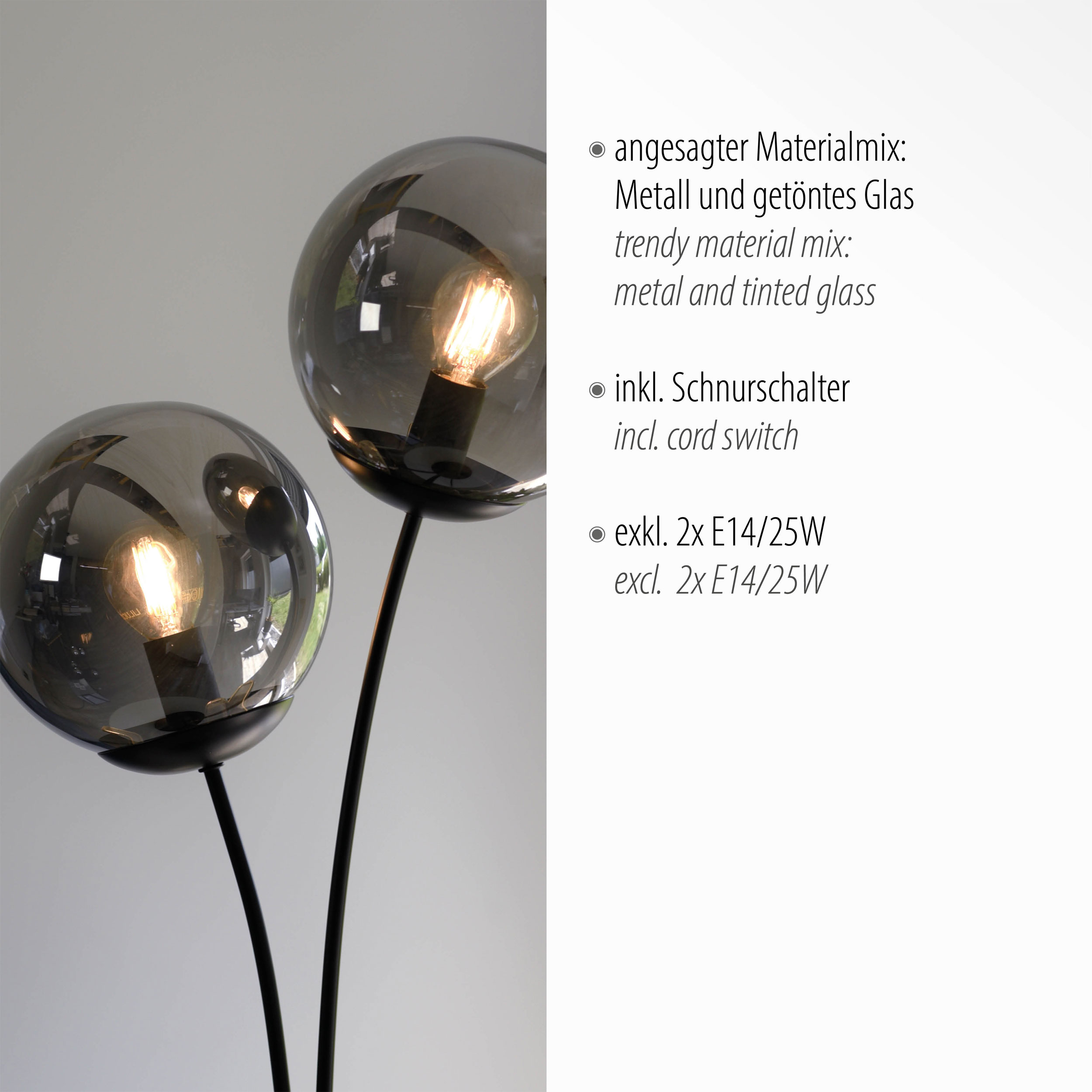 JUST LIGHT.Tischleuchte 2flg