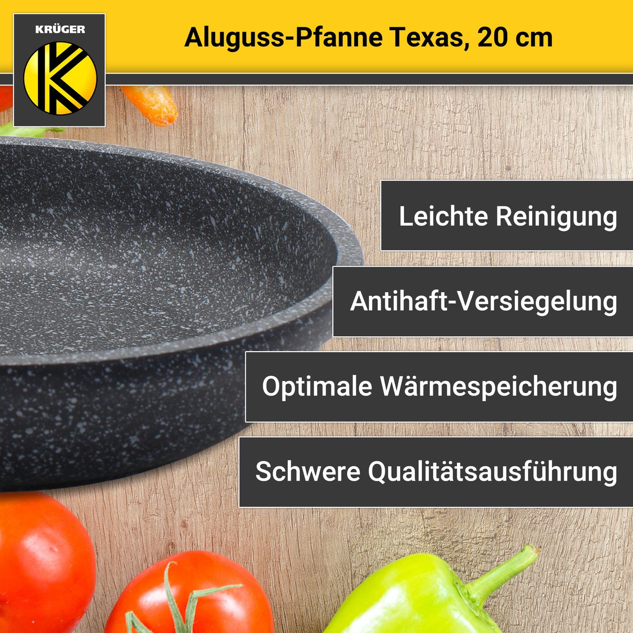 Karl Krüger Aluguss Pfanne TEXAS, 20 cm